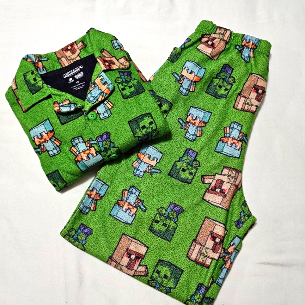 Minecraft. Kids pajama. Medium weight pajama set.